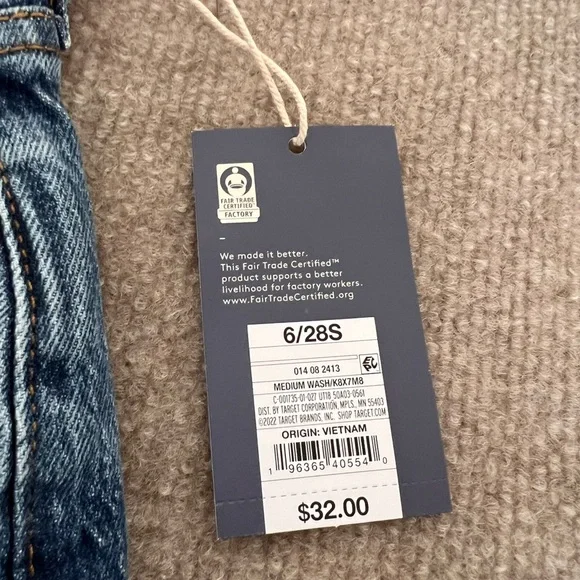 Vintage stretch size 6 Classic Blue Denim Jeans 28 waist short - Picture 2 of 5